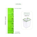 35L COMPOSTABLE LINERS: 30 ROLLS x 20 LINERS