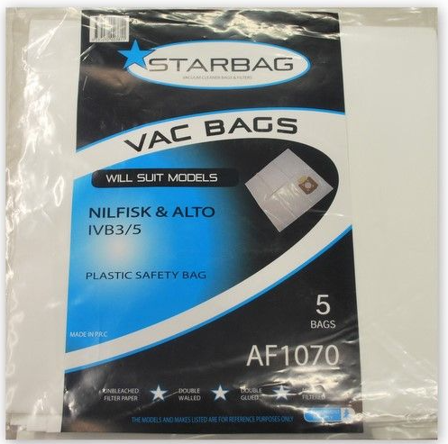 CLEANSTAR - NILFISK &amp; ALTO IVB 3 AND IVB 5 PLASTIC FILTER BAGS