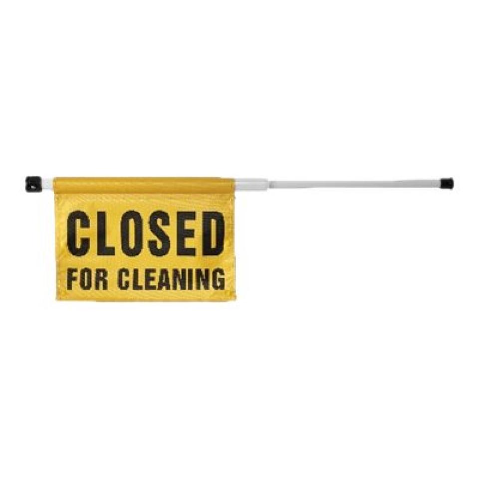 JA-004 SPRING LOAD DOOR CAUTION SIGN &quot;CLOSED FOR CLEANING&quot;
