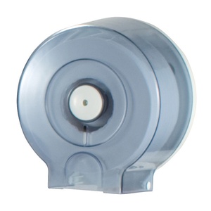 [D694] TRANSPARENT SINGLE MINI JUMBO TOILET TISSUE DISPENSER - (MAX ROLL DIA 19CM)