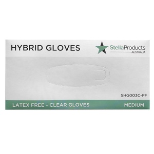 [SHG001C-PF] Hybrid Powder Free Gloves Clear (EXTRA LARGE, clear)