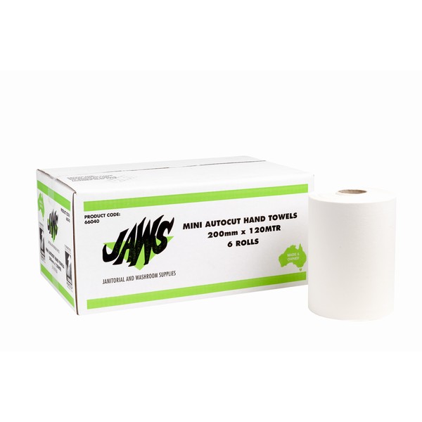 HAND TOWEL - ROYAL TOUCH JAWS AUTOCUT MINI  120 MTR × 6 ROLLS
