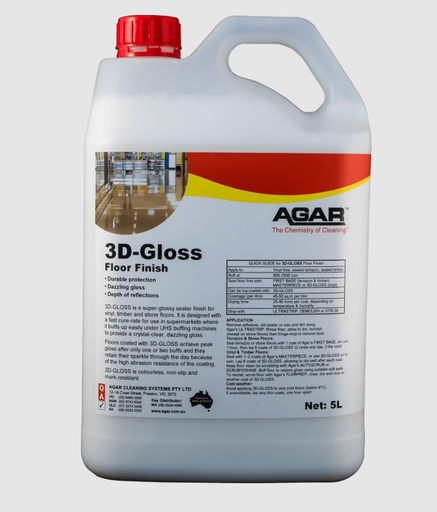 [3DG5] AGAR - 3D GLOSS FLOOR FINISH 5L