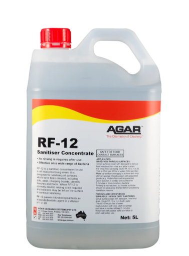 AGAR - RF-12 SANITISER CONCENTRATE 5L