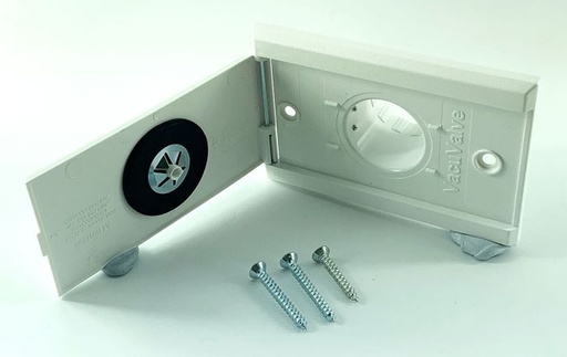 [INL7] CLEANSTAR - DUCTED VACUUM CLEANER WALL INLET  - VACUVALVE (WHITE)