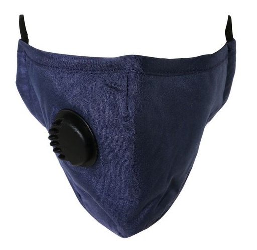 [MASKC-BLVENT] CLEANSTAR - CLOTH FACE MASK WITH VENT AND FILTER - NAVY BLUE