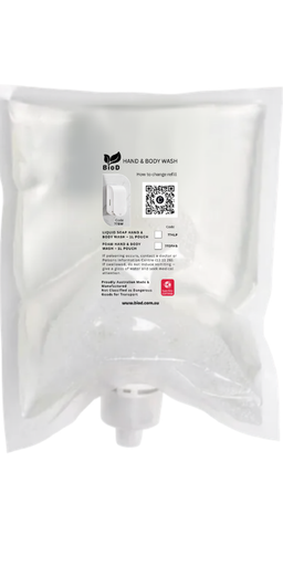 [772FHB] 1L FOAM HAND &amp; BODY WASH POUCH x 4 UNITS